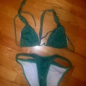 Vix Green Shimmery Bikini